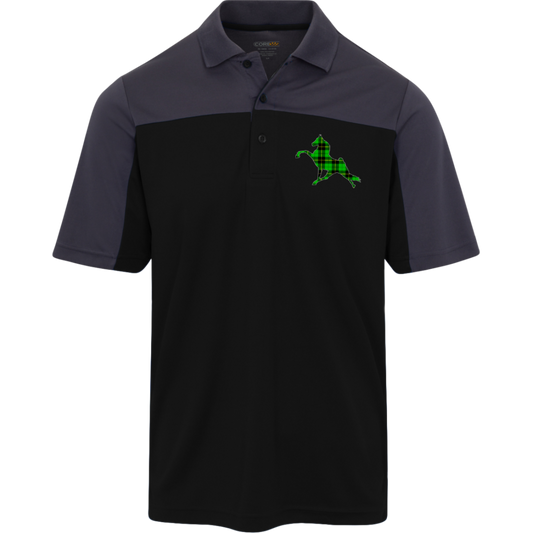 TWH PERFORMANCE GREEN PLAID CE101 Core 365 Mens Balance Pique Polo