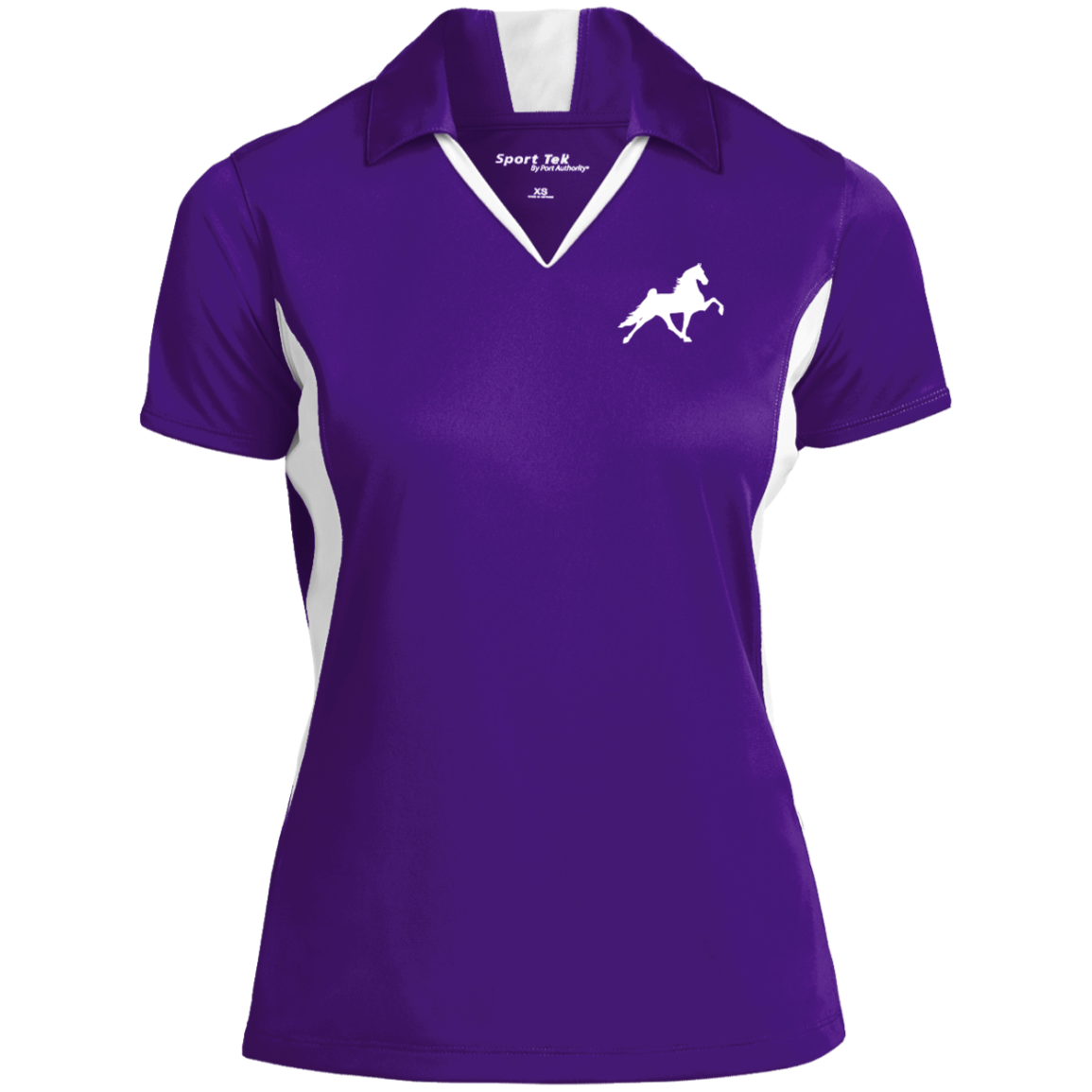 TWH PERFORMANCE STYLE 2 (WHITE) CLOSEOUT - LST655 Ladies' Colorblock Performance Polo