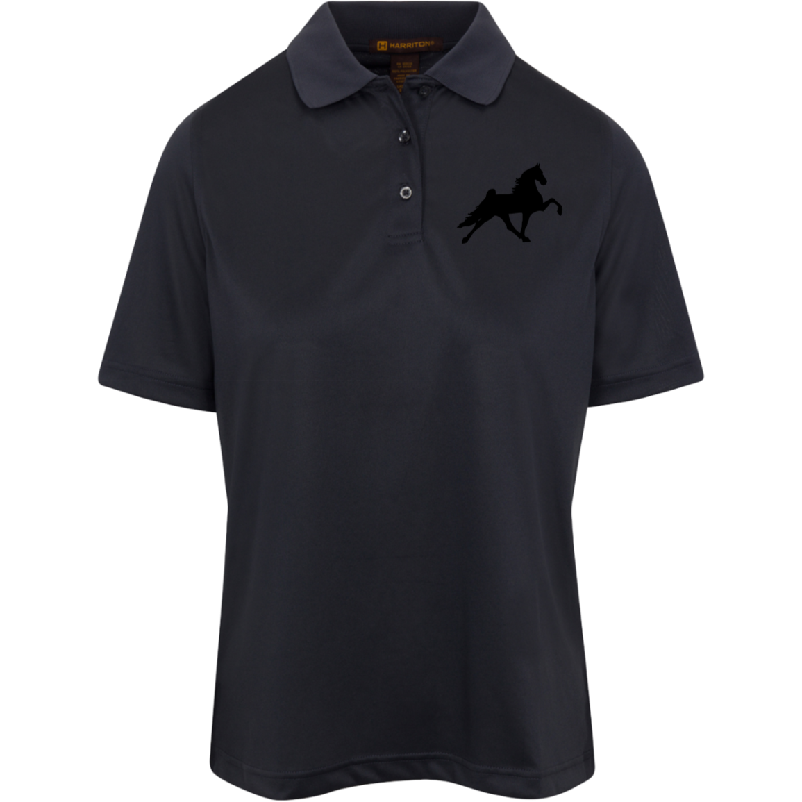 TWH PERFORMANCE STYLE 2 (BLACK) M348W Harriton Womens Advantage Plus Polo