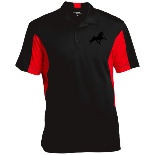 TWH PERFORMANCE STYLE 2 (BLACK) CLOSEOUT - ST655 Men's Colorblock Performance Polo