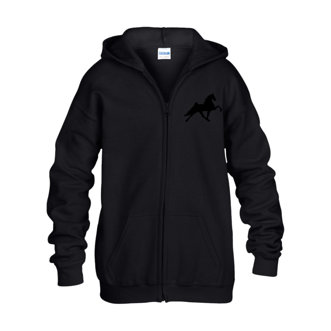 TWH PERFORMANCE STYLE 2 (BLACK) G186B Gildan Kids Heavy Blend Full Zip Hoodie