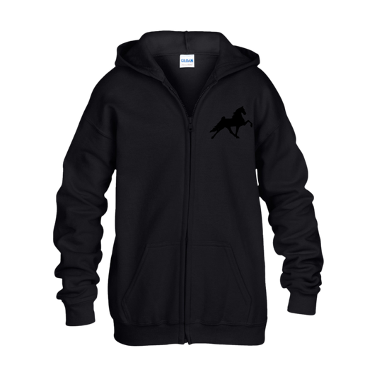 TWH PERFORMANCE STYLE 2 (BLACK) G186B Gildan Kids Heavy Blend Full Zip Hoodie