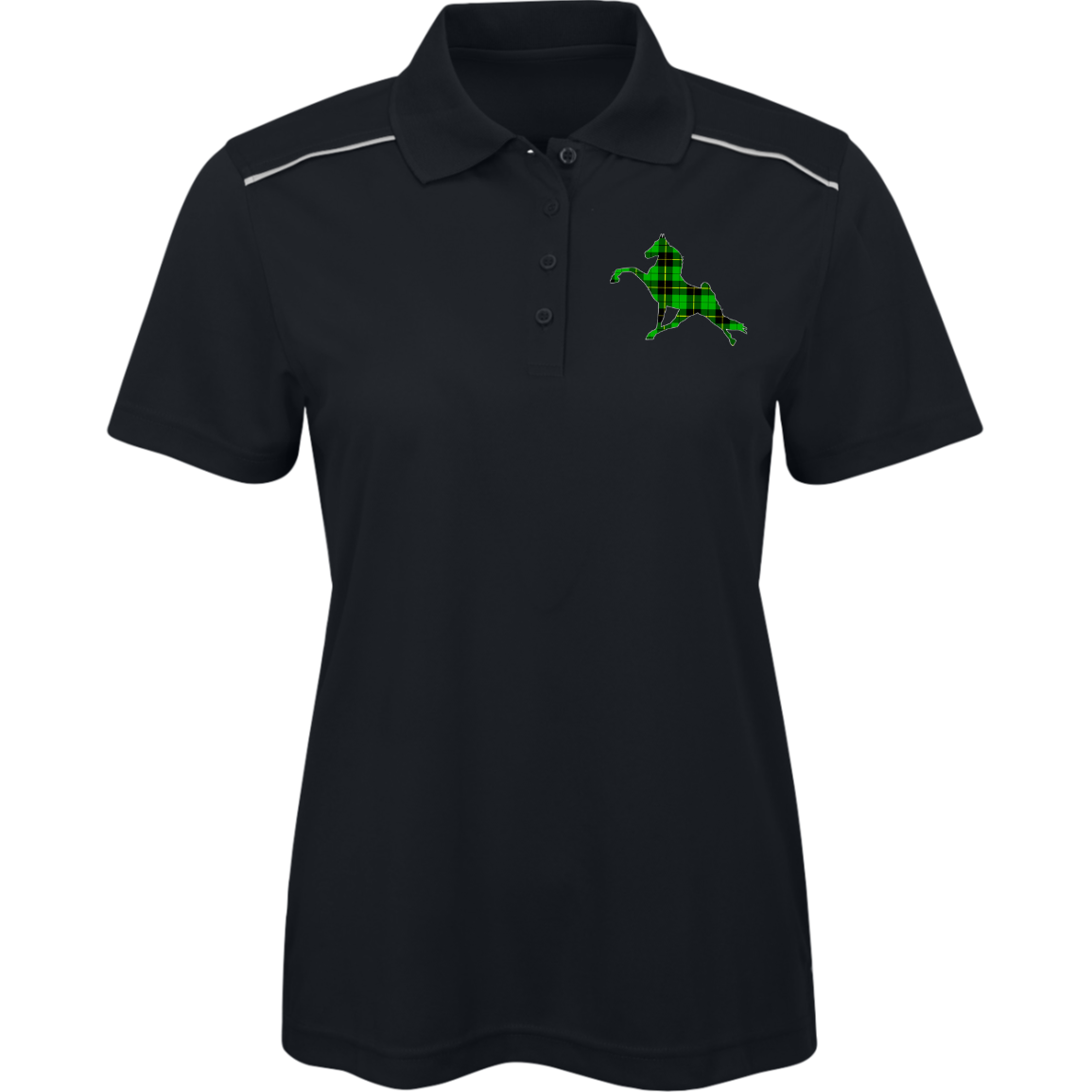 TWH PERFORMANCE GREEN PLAID 78181R Core 365 Womens Radiant Pique Polo