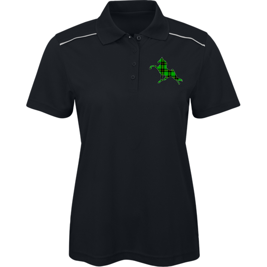 TWH PERFORMANCE GREEN PLAID 78181R Core 365 Womens Radiant Pique Polo