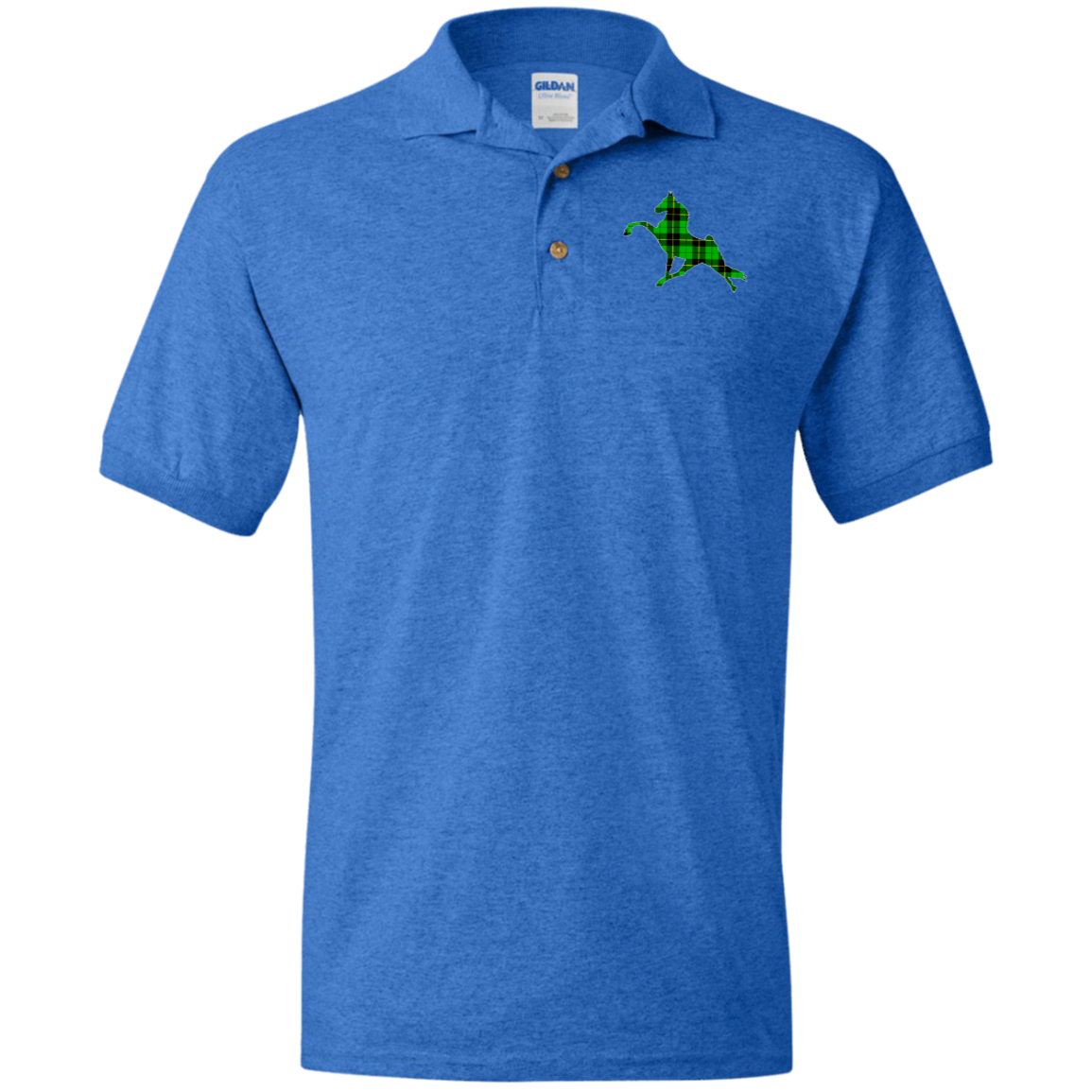 TWH PERFORMANCE GREEN PLAID G880 Jersey Polo Shirt