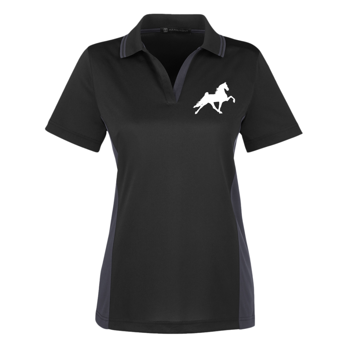 TWH PERFORMANCE STYLE 2 (WHITE) M386W Harriton Womens Colorblock Polo