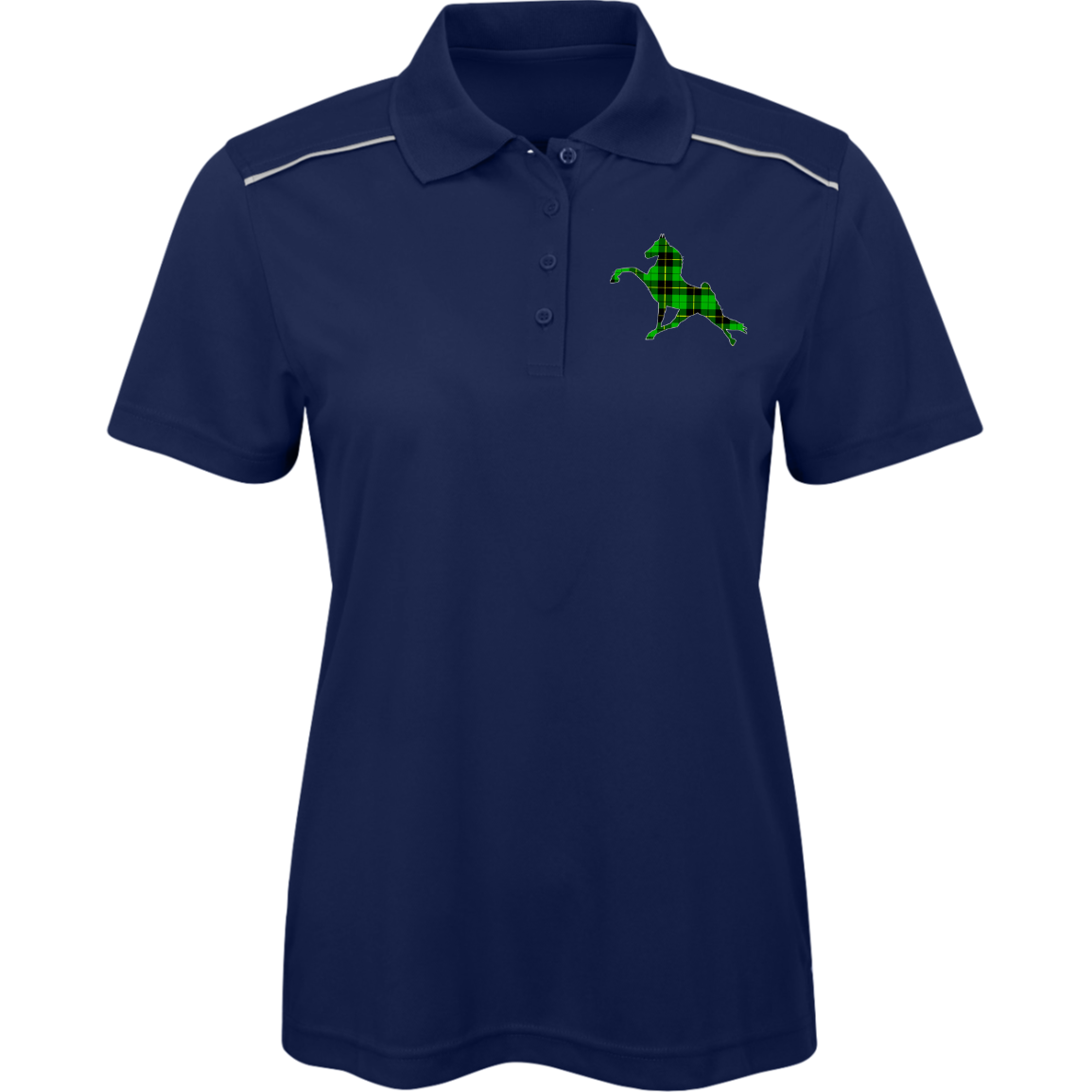 TWH PERFORMANCE GREEN PLAID 78181R Core 365 Womens Radiant Pique Polo