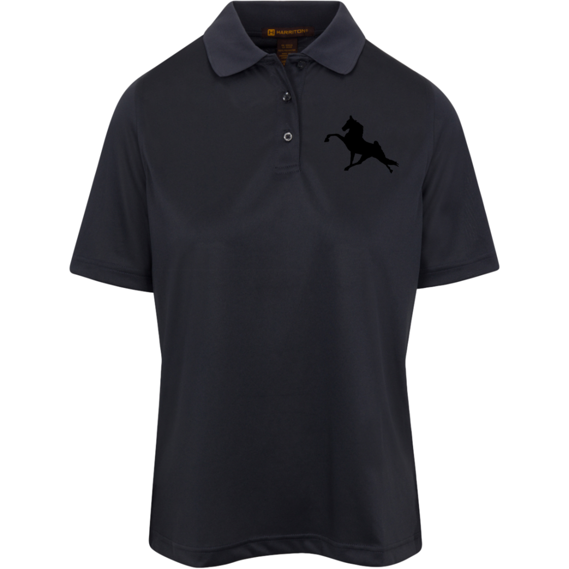 TWH PERFORMANCE (BLACK) M348W Harriton Womens Advantage Plus Polo