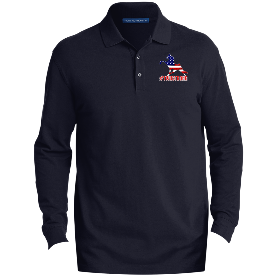 TWH STRONG PERFORMANCE WALK AMERICAN CLOSEOUT - K8000LS Men's EZCotton™ Long Sleeve Polo