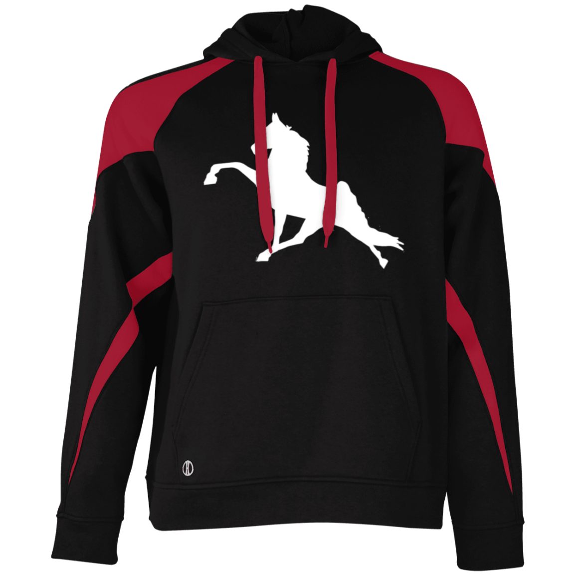 TWH PERFORMANCE (WHITE) 229546 Athletic Colorblock Fleece Hoodie