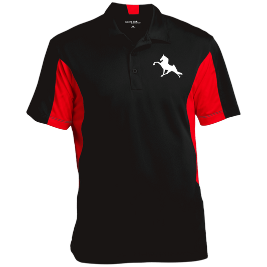 TWH PERFORMANCE (WHITE) CLOSEOUT - ST655 Men's Colorblock Performance Polo