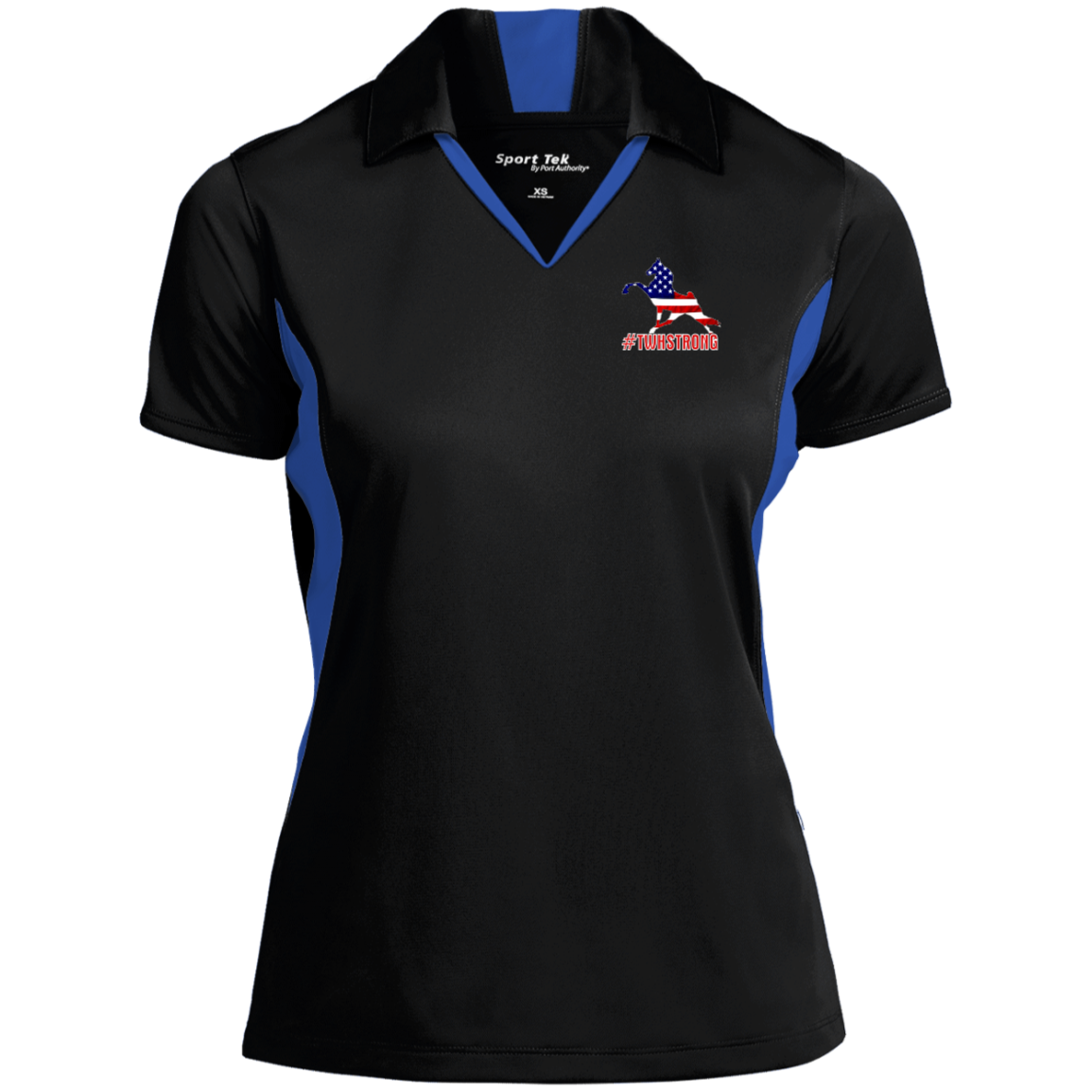 TWH STRONG PERFORMANCE WALK AMERICAN CLOSEOUT - LST655 Ladies' Colorblock Performance Polo