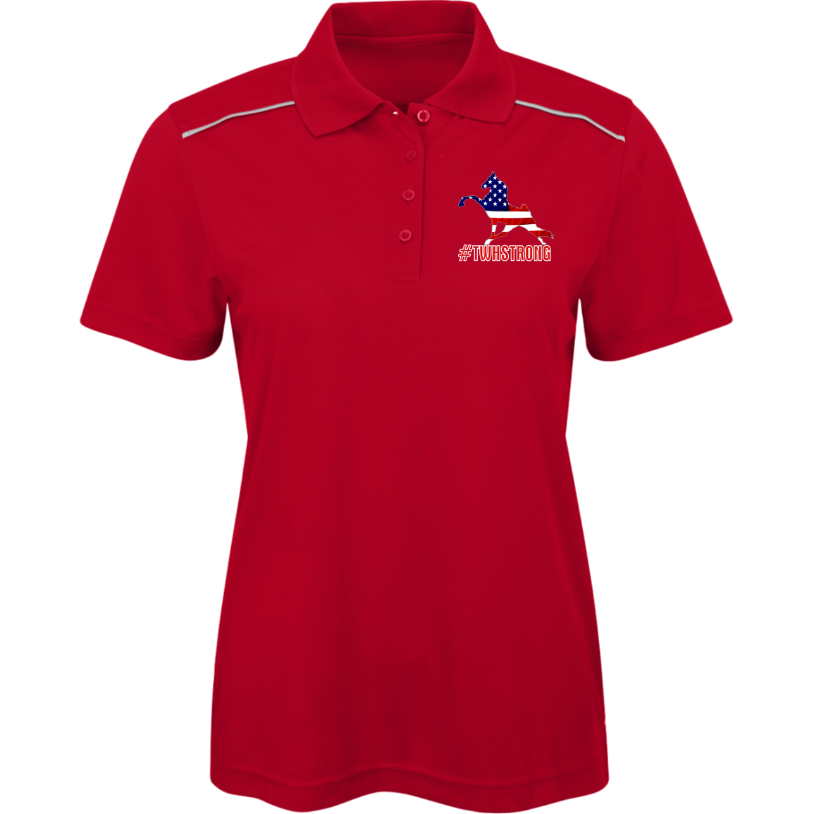 TWH STRONG PERFORMANCE WALK AMERICAN 78181R Core 365 Womens Radiant Pique Polo