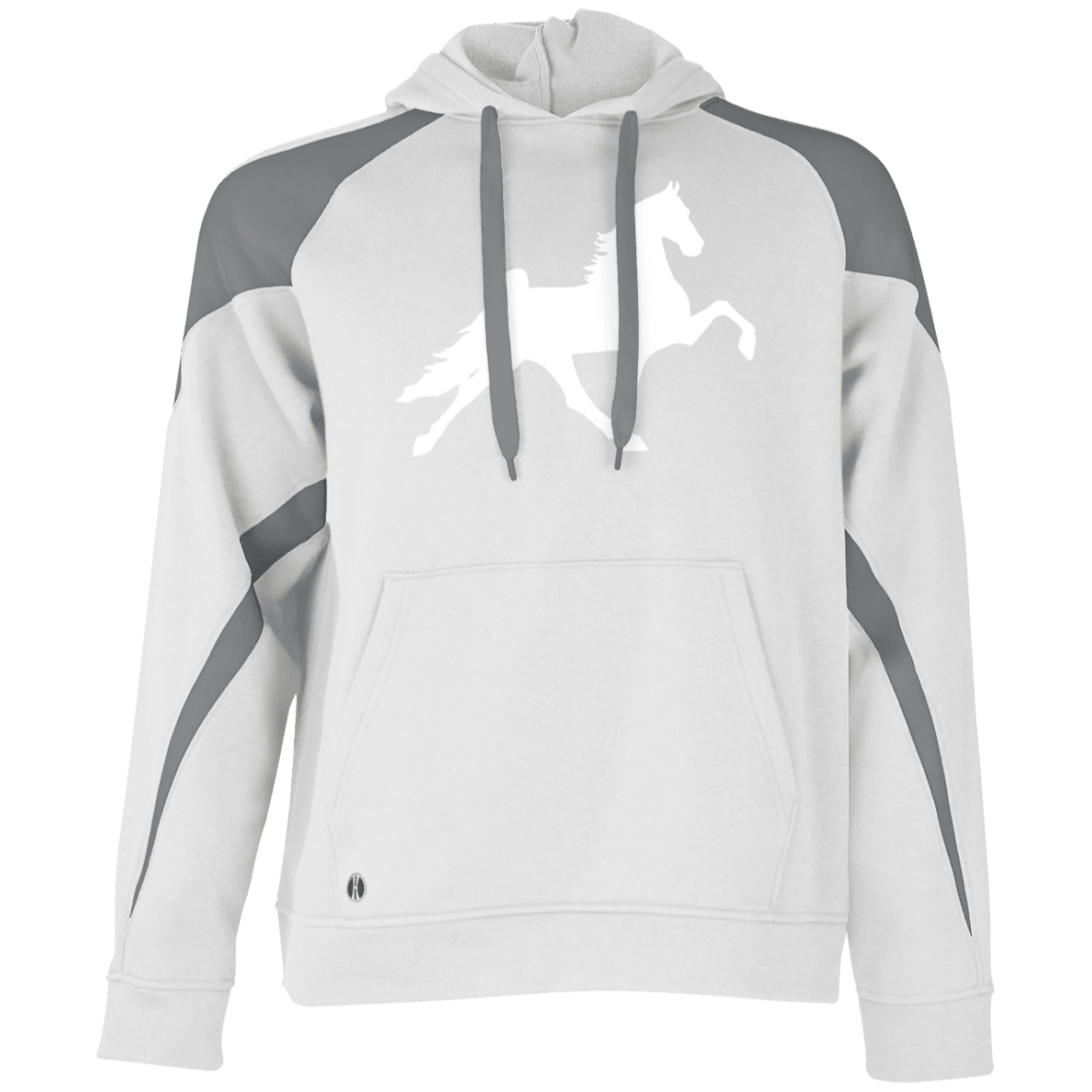 TWH PERFORMANCE STYLE 2 (WHITE) 229546 Athletic Colorblock Fleece Hoodie