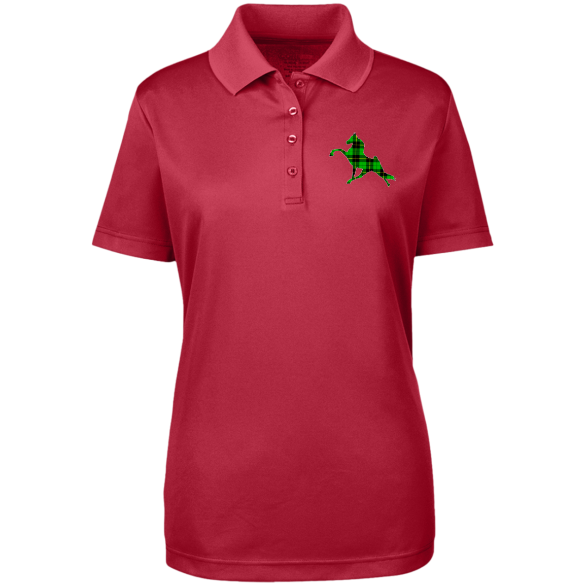 TWH PERFORMANCE GREEN PLAID 78181 Core 365 Womens Origin Pique Polo