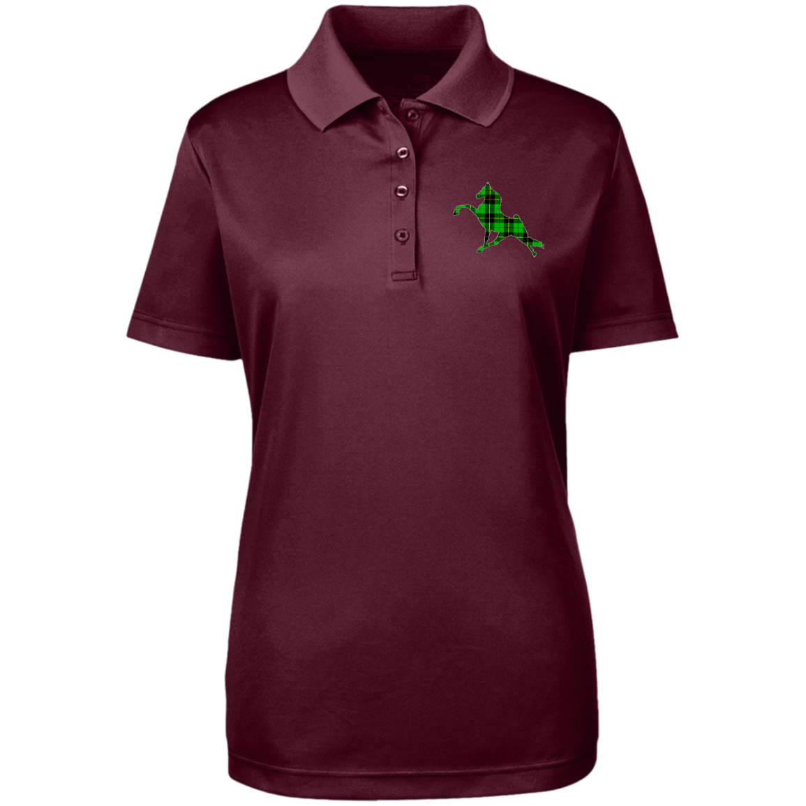 TWH PERFORMANCE GREEN PLAID 78181 Core 365 Womens Origin Pique Polo