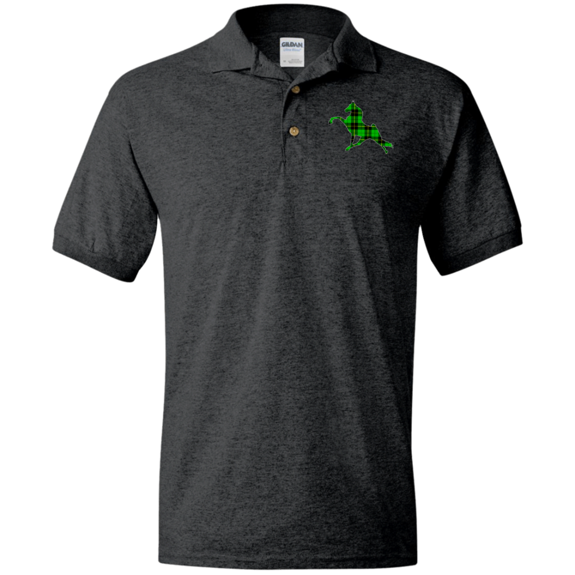 TWH PERFORMANCE GREEN PLAID G880 Jersey Polo Shirt