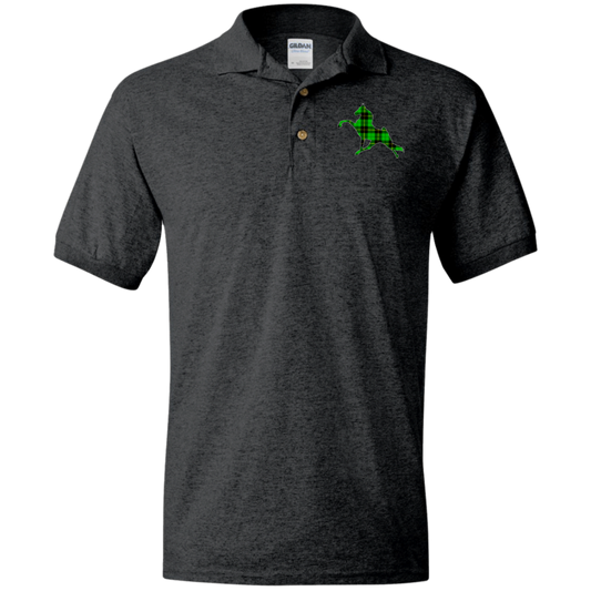 TWH PERFORMANCE GREEN PLAID G880 Jersey Polo Shirt