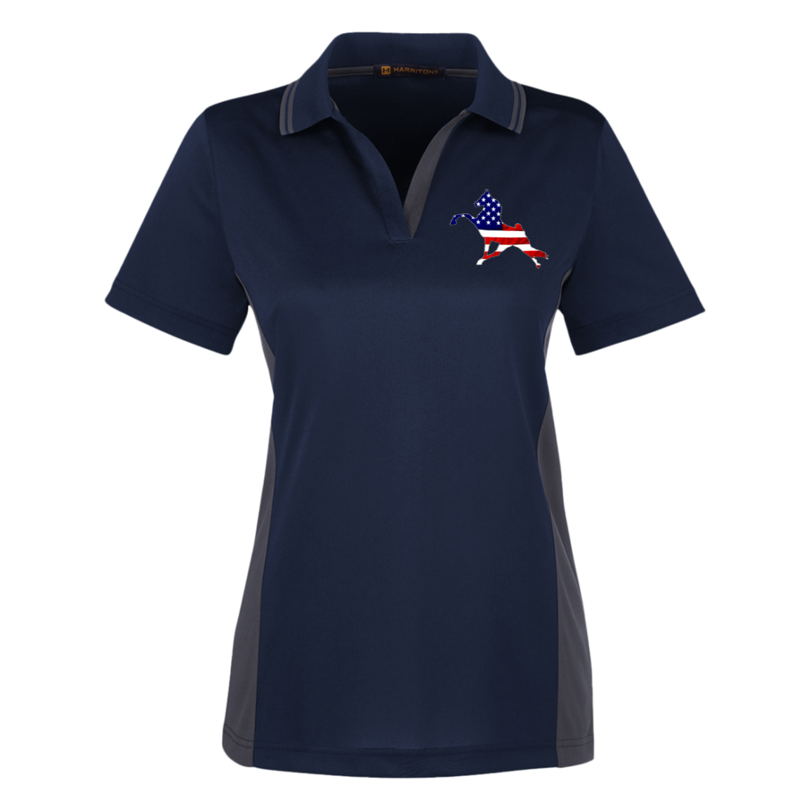 WALK AMERICA TWH PERFORMANCE M386W Harriton Womens Colorblock Polo