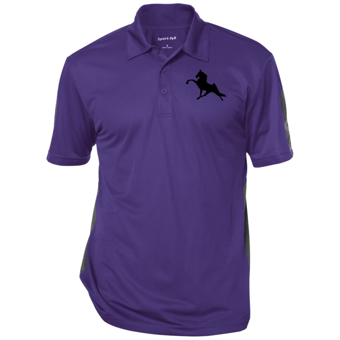 TWH PERFORMANCE (BLACK) CLOSEOUT - ST695 Performance Textured Three-Button Polo