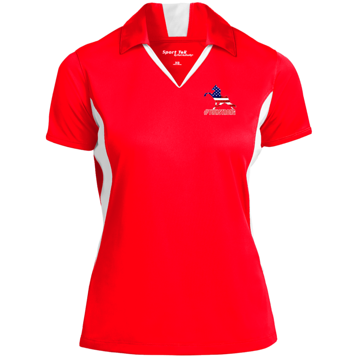 TWH STRONG PERFORMANCE WALK AMERICAN CLOSEOUT - LST655 Ladies' Colorblock Performance Polo