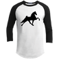 TWH PERFORMANCE STYLE 2 (BLACK) CLOSEOUT - YT200 Youth 3/4 Raglan Sleeve Shirt