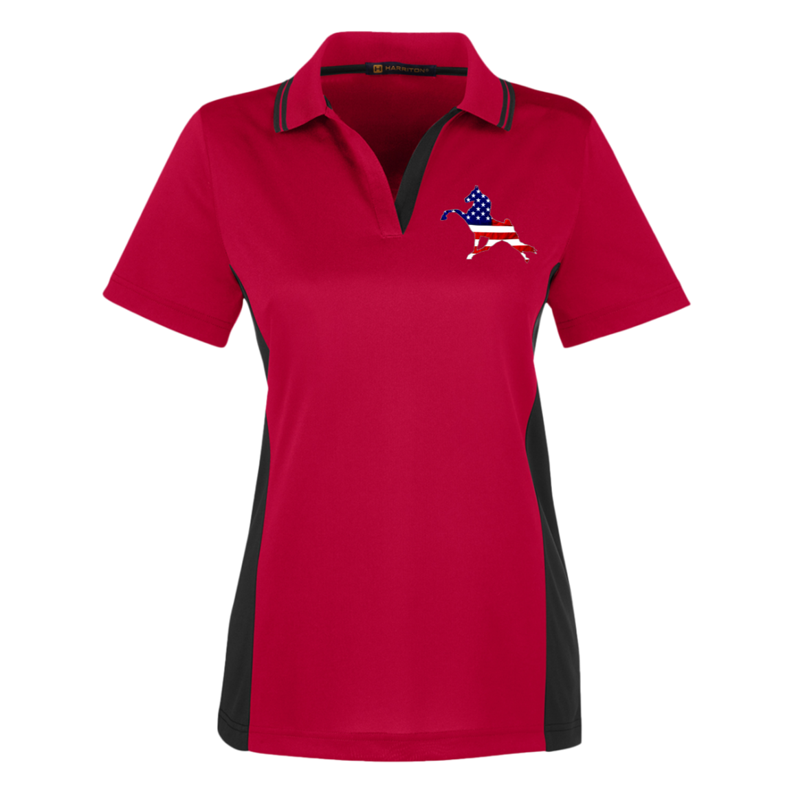 WALK AMERICA TWH PERFORMANCE M386W Harriton Womens Colorblock Polo