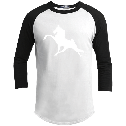 TWH PERFORMANCE (WHITE) CLOSEOUT - YT200 Youth 3/4 Raglan Sleeve Shirt