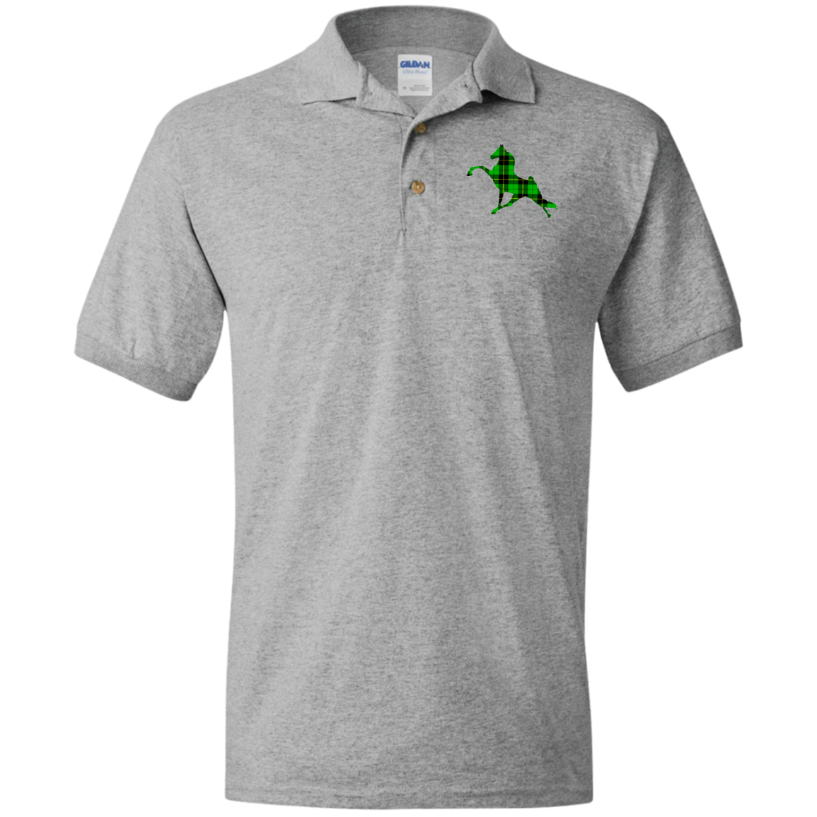 TWH PERFORMANCE GREEN PLAID G880 Jersey Polo Shirt