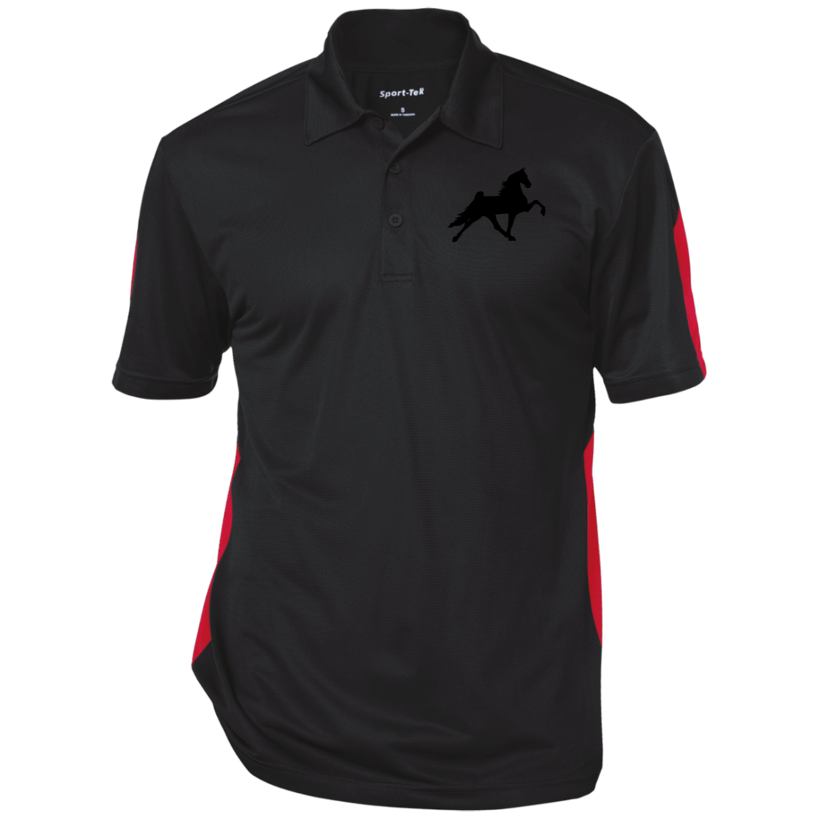 TWH PERFORMANCE STYLE 2 (BLACK) CLOSEOUT - ST695 Performance Textured Three-Button Polo