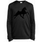 TWH PERFORMANCE STYLE 2 (BLACK) CLOSEOUT - YST350LS Youth Long Sleeve Performance Tee