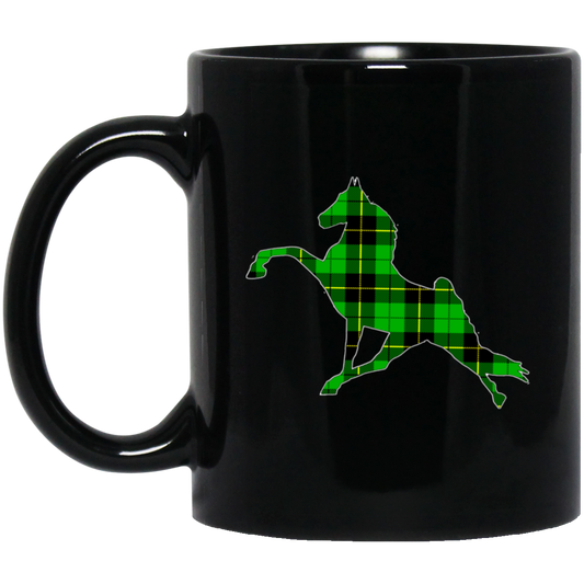 TWH PERFORMANCE GREEN PLAID BM11OZ 11oz Black Mug