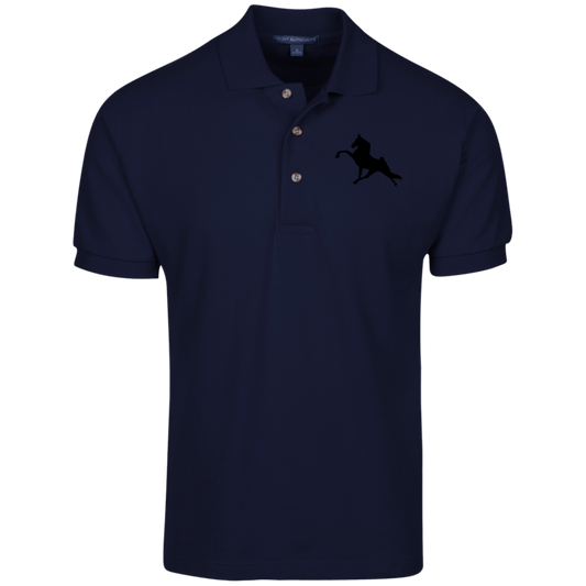 TWH PERFORMANCE (BLACK) CLOSEOUT - K420 Cotton Pique Knit Polo