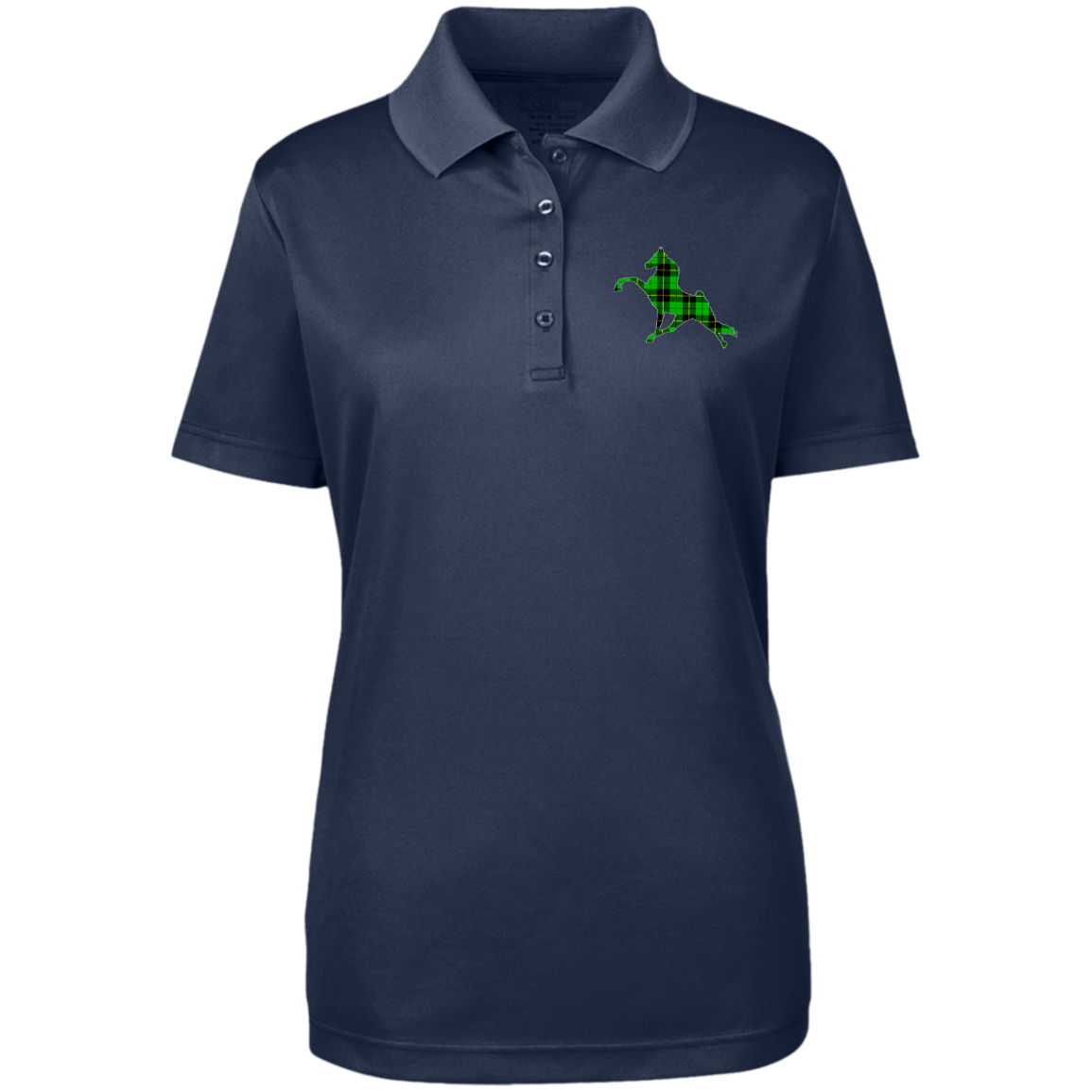 TWH PERFORMANCE GREEN PLAID 78181 Core 365 Womens Origin Pique Polo