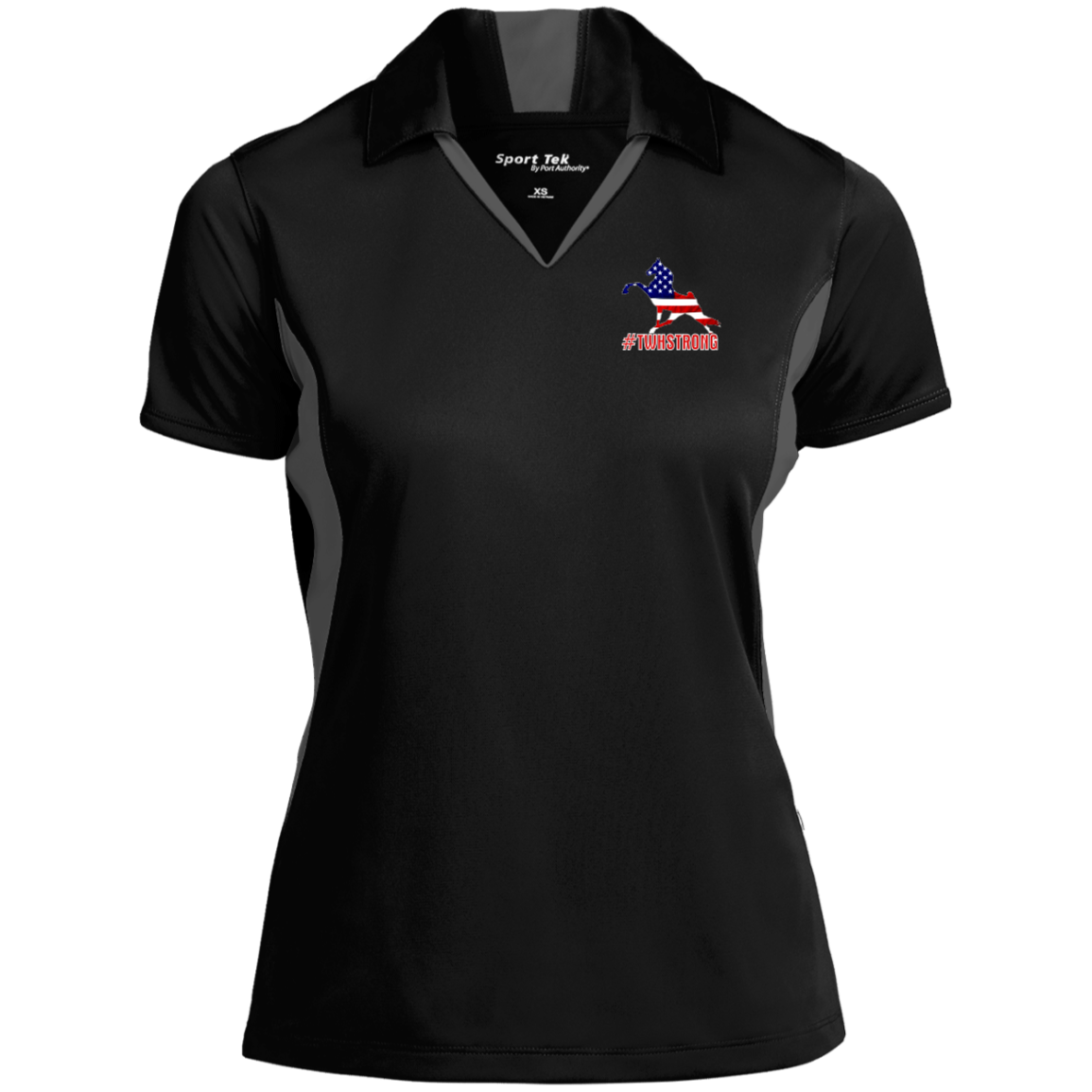 TWH STRONG PERFORMANCE WALK AMERICAN CLOSEOUT - LST655 Ladies' Colorblock Performance Polo