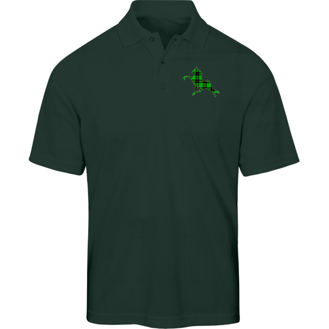 TWH PERFORMANCE GREEN PLAID 88181 Core 365 Mens Origin Pique Polo