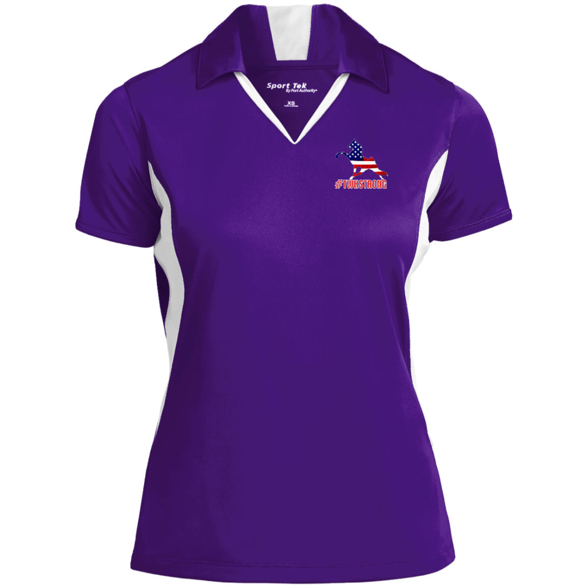 TWH STRONG PERFORMANCE WALK AMERICAN CLOSEOUT - LST655 Ladies' Colorblock Performance Polo