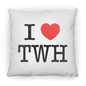 I LOVE TWH (BLACK LETTERS) PILLOWS (THREE SIZES)