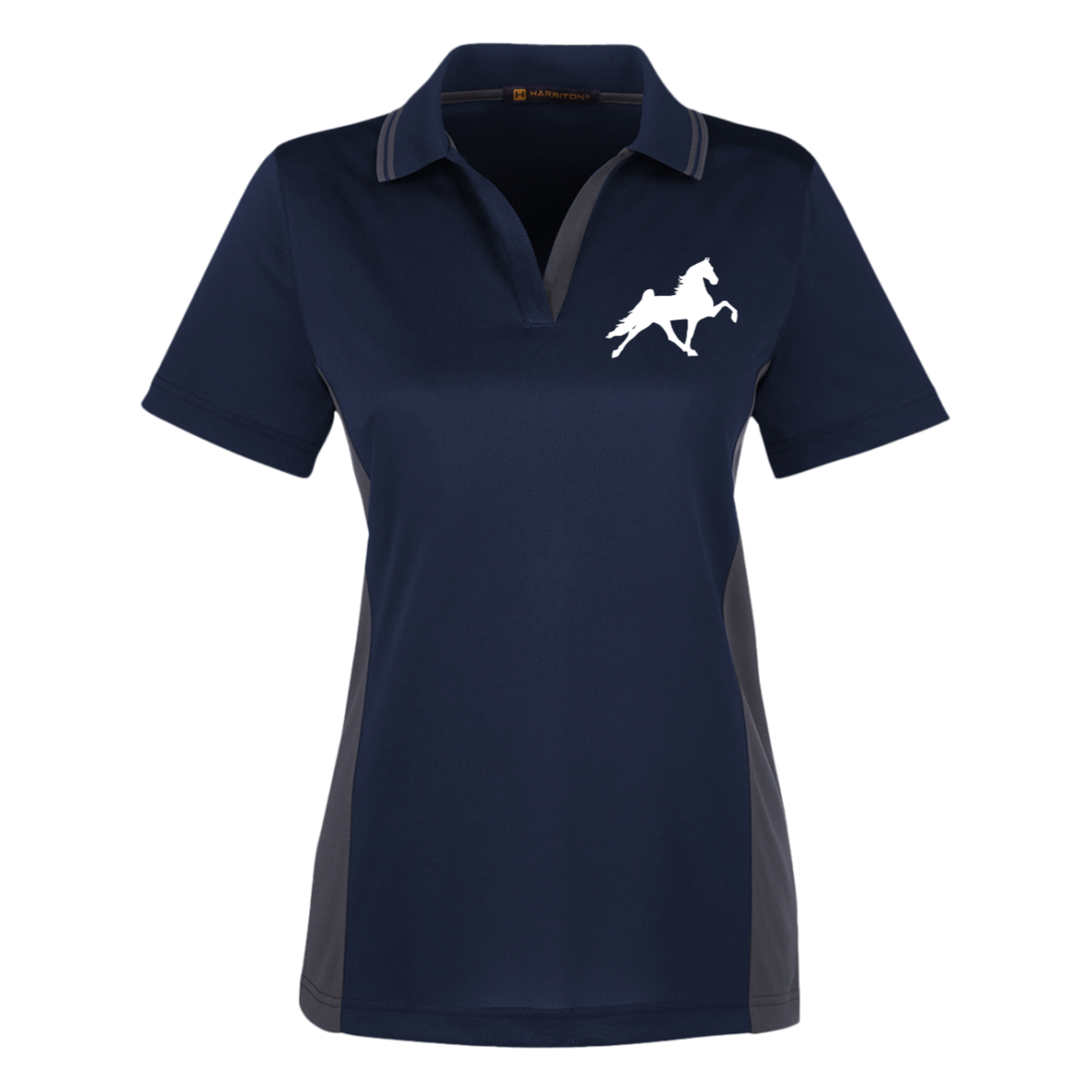 TWH PERFORMANCE STYLE 2 (WHITE) M386W Harriton Womens Colorblock Polo