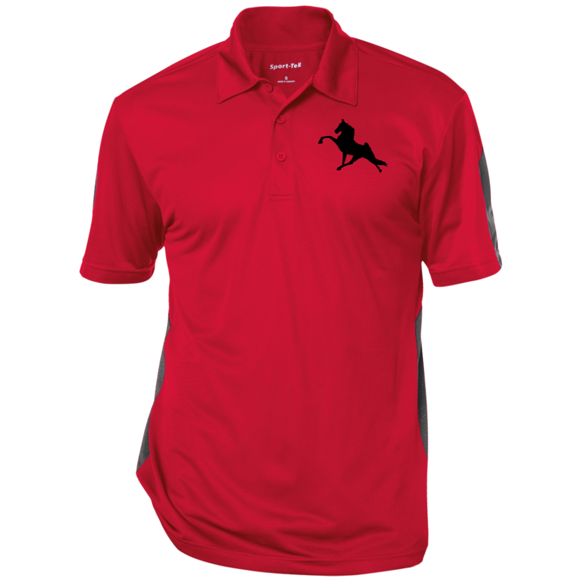 TWH PERFORMANCE (BLACK) CLOSEOUT - ST695 Performance Textured Three-Button Polo