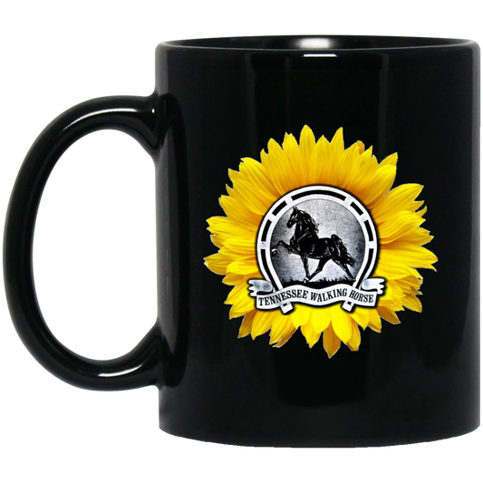 TWH SUNFLOWER RETRO BM11OZ 11oz Black Mug