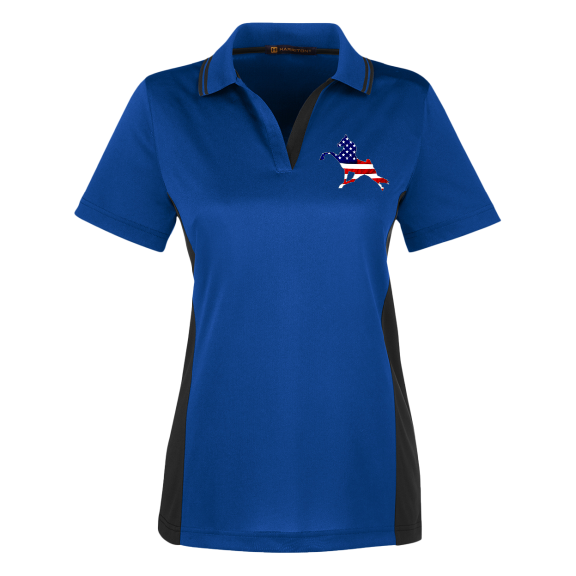 WALK AMERICA TWH PERFORMANCE M386W Harriton Womens Colorblock Polo