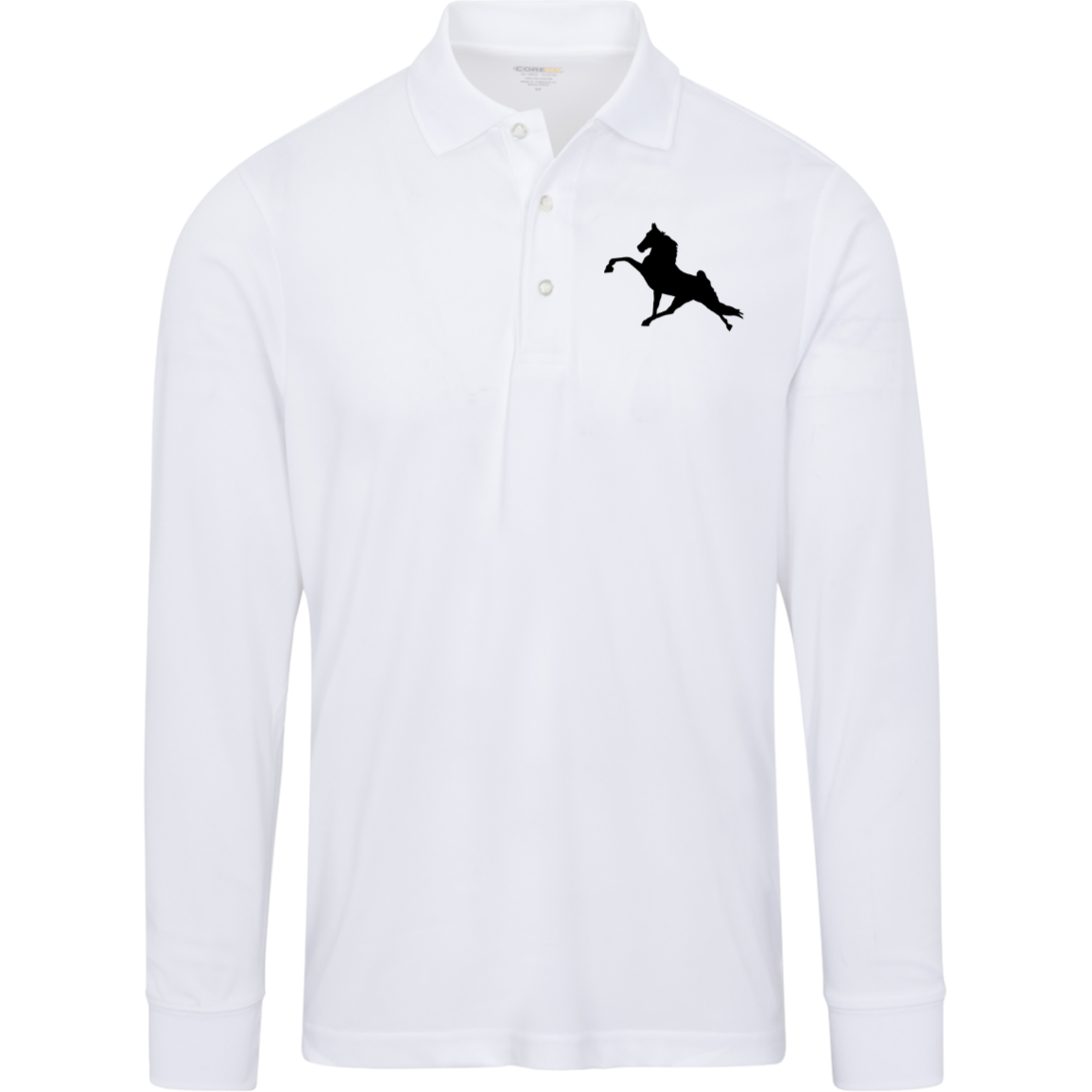 TWH PERFORMANCE (BLACK) 88192 Core 365 Mens Pinnacle Long Sleeve Pique Polo