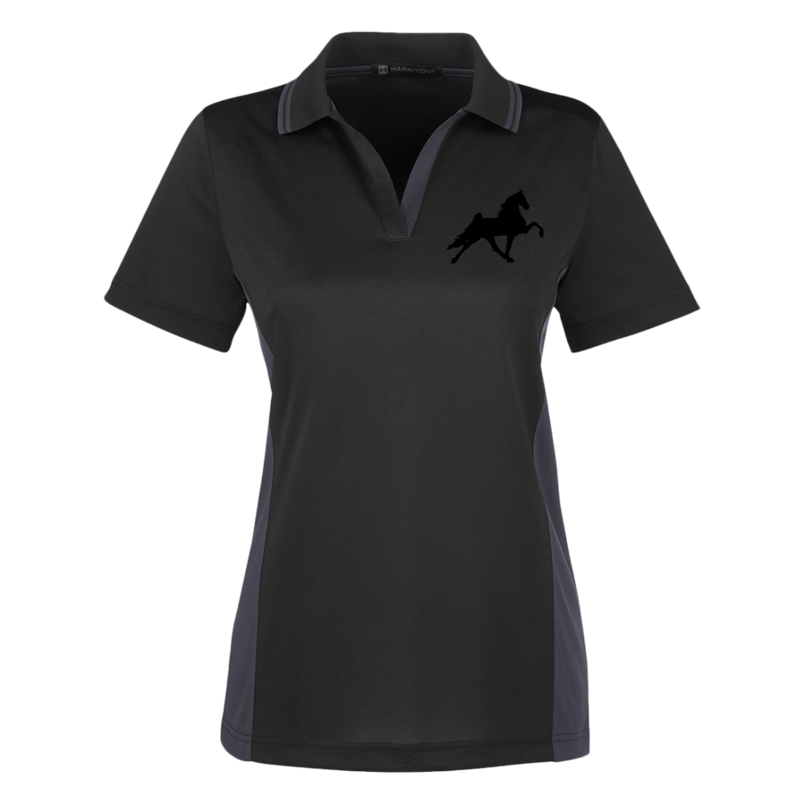 TWH PERFORMANCE STYLE 2 (BLACK) M386W Harriton Womens Colorblock Polo