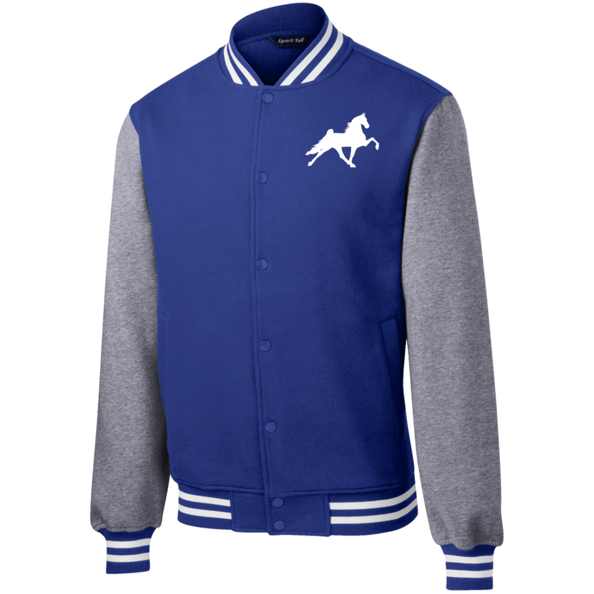 TWH PERFORMANCE STYLE 2 (WHITE) CLOSEOUT - ST270 Fleece Letterman Jacket