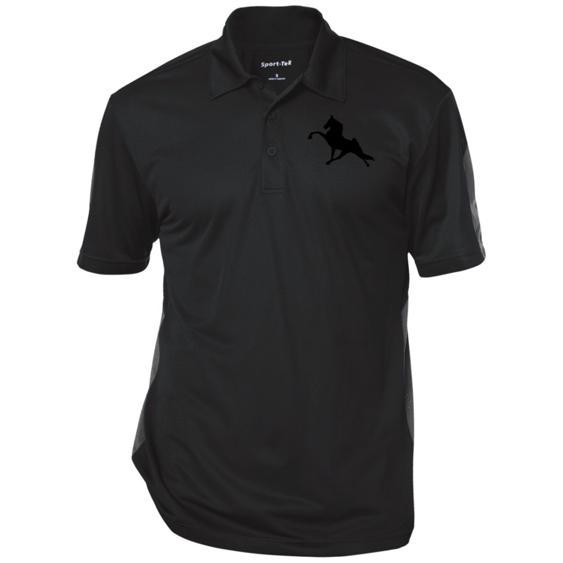 TWH PERFORMANCE (BLACK) CLOSEOUT - ST695 Performance Textured Three-Button Polo