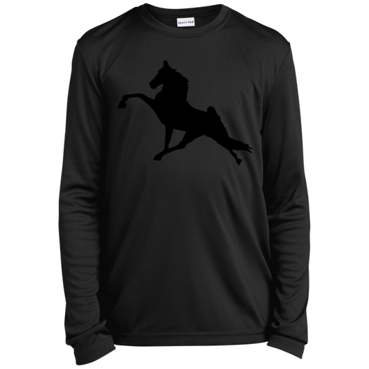 TWH PERFORMANCE (BLACK) CLOSEOUT - YST350LS Youth Long Sleeve Performance Tee