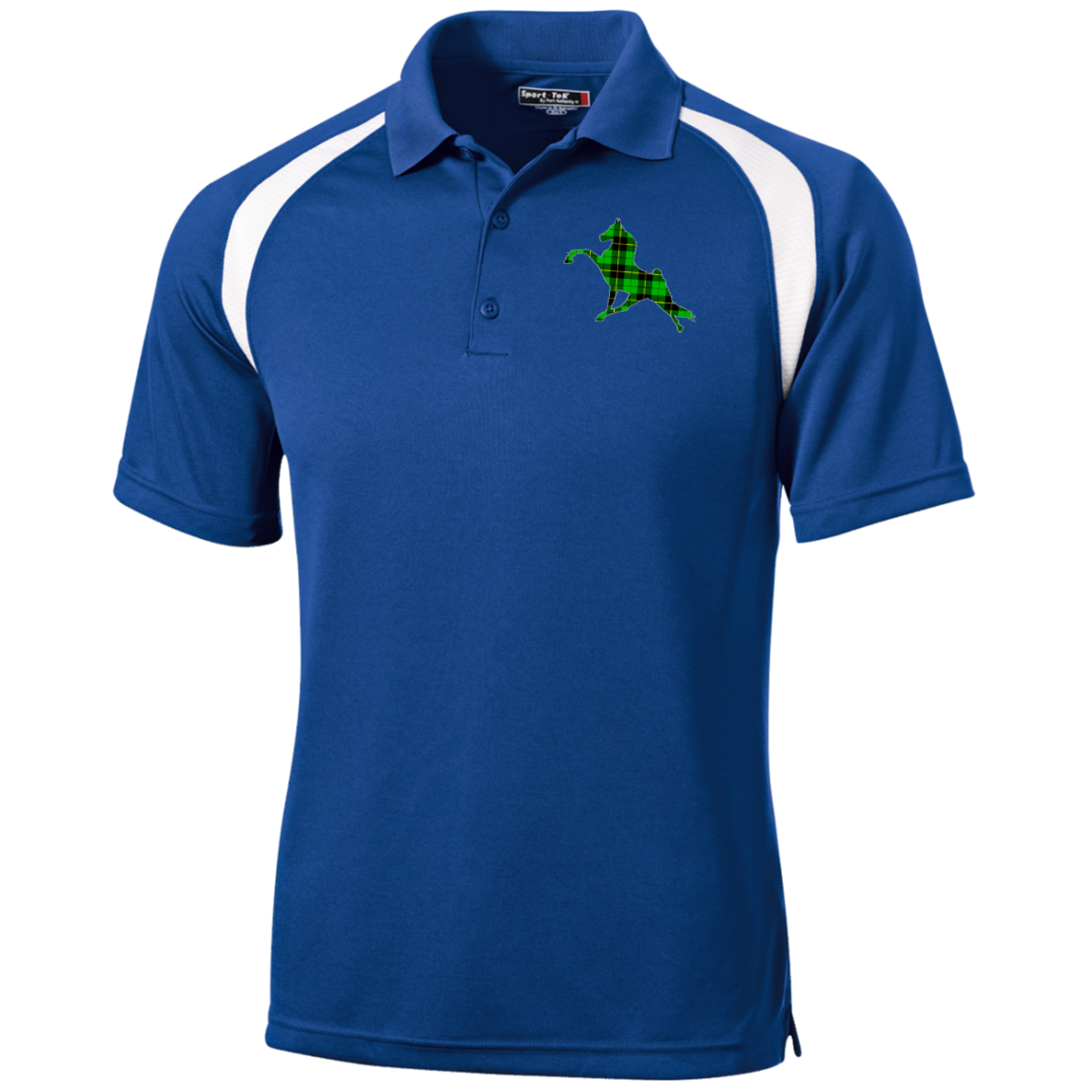 TWH PERFORMANCE GREEN PLAID CLOSEOUT - T476 Moisture-Wicking Tag-Free Golf Shirt