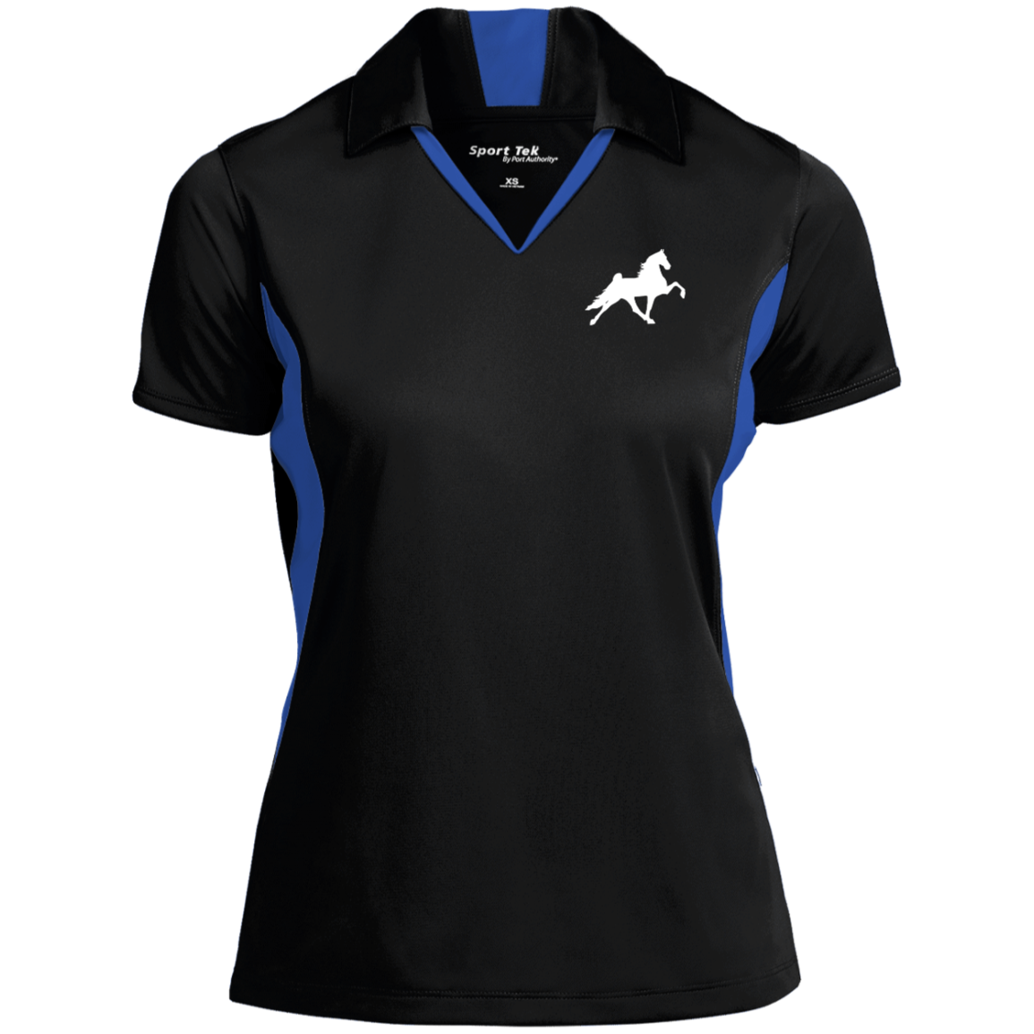 TWH PERFORMANCE STYLE 2 (WHITE) CLOSEOUT - LST655 Ladies' Colorblock Performance Polo