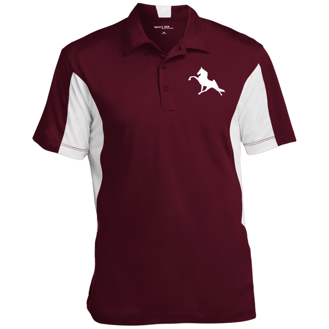 TWH PERFORMANCE (WHITE) CLOSEOUT - ST655 Men's Colorblock Performance Polo